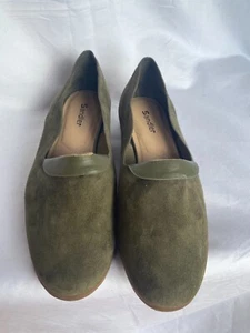 SANDLER Talbot khaki suede loafer size 8B - Picture 1 of 11