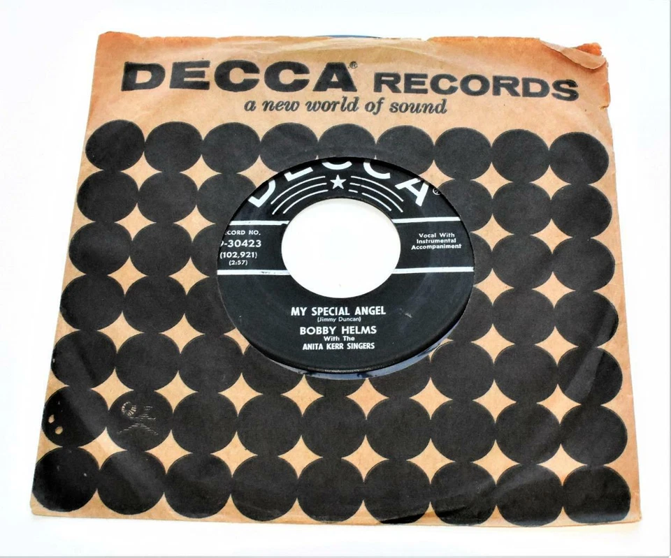Bobby Helms My Special Angel 1957 Decca 30423 1st Press Rockabilly 45rpm VG+ - Imagem 1 de 1