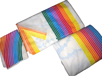 VINTAGE PACIFIC RAINBOW CANADIAN SUNSET CLOUDS RED BLUE (3P) FULL SHEET SET - Image 1 of 4
