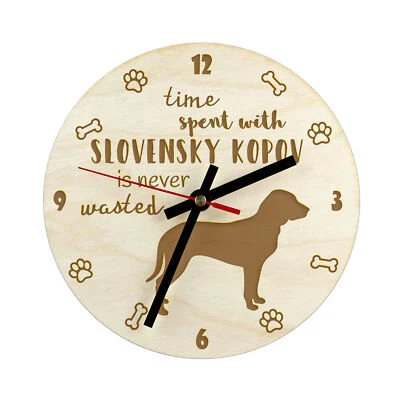Slovakian Running Dog Larger Plywood Clock Art-Dog - Image 1 of 4