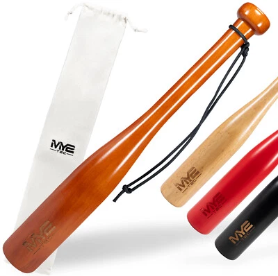 ORAMICS Massivholz Baseballschläger Holz Baseball Schläger Bat Keule mit Schlaufe 48cm