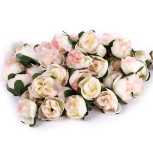 50 Pcs New Artificial Flowers Roses Artificial Silk Flower Heads Wholesale Lots