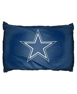 NAVY DALLAS COWBOYS NFL FOOTBALL TEAM LOGO PILLOWCASE 2-PC  - Picture 1 of 3