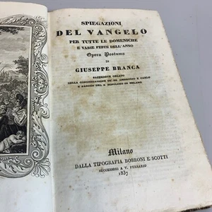 Spiegazione del Vangelo per tutte le domeniche di Giuseppe Branca 1837 - Foto 1 di 5