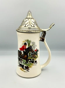 Vintage 70er Jahre Fuchs Jagdszene Nelson McCoy Keramik Stein Krug - Bild 1 von 14