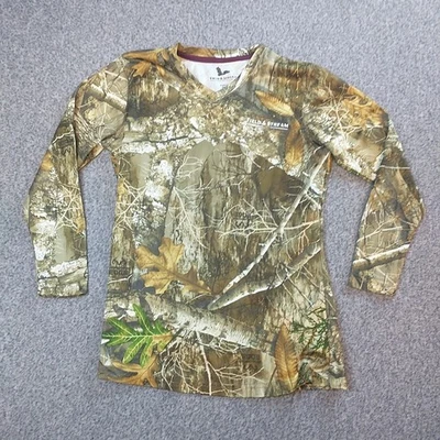 Field & Stream 1871 V Neck Realtree Edge Camo Hunting Shirt Womens Small Outdoor - Image 1 of 4