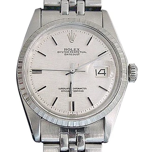 Vintage Rolex Datejust 1603 Mens Stainless Steel Watch with Silver Linen Dial - Picture 1 of 8
