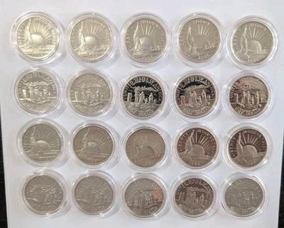 Lot Of 20 Statue Of Liberty Proof Commemorative Clad Half Dollars In Caps Only  - Image 1 of 4