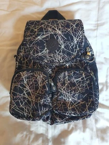 Kipling FIREFLY UP kleiner Rucksack - blau mit Streifen - Bild 1 von 2