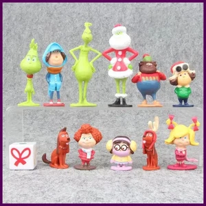 Juego de 12 piezas de figuras Grinch-Ed colección modelo juguetes regalo de Navidad y Halloween - Imagen 1 de 24