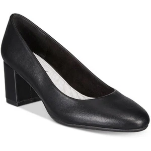 Easy Street Womens Proper Faux Leather Block Heel Slip On Pumps Heels BHFO 0712 - Picture 1 of 5
