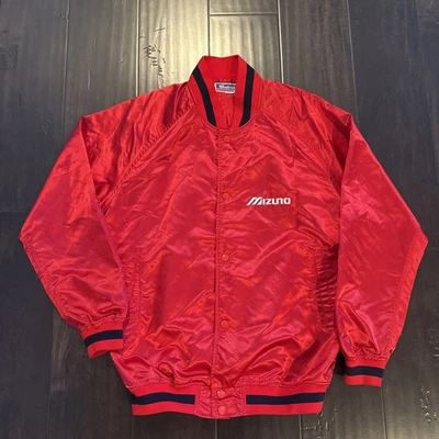 Chaqueta Mizuno De Colección Talla Grande Ganar el Mundo Hecha en Japón Ropa Deportiva Satinada RARA Foto 1 de 4