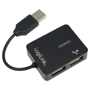 LogiLink UA0139 USB 2.0 4-Port Hub Hub, 480 Mbit/s, Black, Windows 98SE/ME/2 ~E~ - Bild 1 von 1