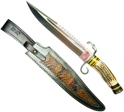 Impact Cutlery Custom Fixed Blade Combat Bone Handle Knife 18" Dagger Knives - Image 1 of 4