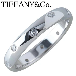 Auténtico anillo de diamantes con puntos Tiffany & Co. Pt950 10 diamantes US3,75-4 usado - Imagen 1 de 6