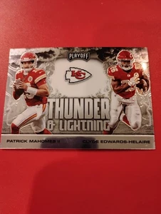 2020 Playoff Thunder & Lightning #2 Clyde Edwards-Helaire/Patrick Mahomes Chiefs - Foto 1 di 2