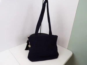 Bolso de Hombro SAK Azul Marino Crochete con Dije - Imagen 1 de 5