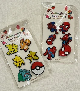 Crocs Charms Pokémon And Spiderman With Lights New - Picture 1 of 3