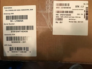 IBM LTO6/HH/SAS INTERNAL TAPE DRIVE 01PL975 ST27A06395 01PE539 lto-6 - Picture 1 of 5