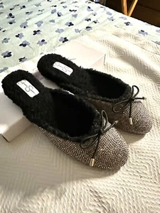 Jessica Simpson Tracee2 Gold Multi Cozy Jewel Round Toe Slip On slippers size 7 - Picture 1 of 6