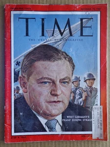 TIME magazine D19 1960 WEST GERMANY Franz Joseph Strauss-COKE Coca-cola Ad-CAR - Picture 1 of 6