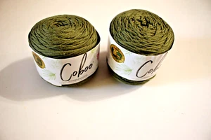 PACK DE 2 HILOS COBOOYARN MARCA LEÓN 100 G CADA UNO ALGODÓN/RAYÓN OLIVA - Imagen 1 de 6