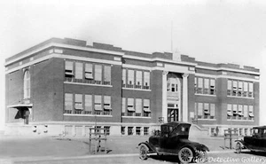 High School, Perryton, Texas - circa 1920s - Historic Photo Print - Picture 1 of 1