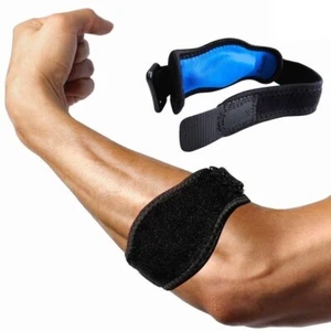 TENNIS ELBOW SUPPORT BRACE GOLFER COMPRESSION STRAP EPICONDYLITIS RSI CLASP PAD - Picture 1 of 9