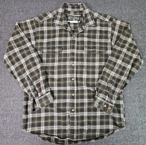 Vintage Field & Stream schweres Flanellhemd Herren Large Tall grün kariert Huntin Fishin - Bild 1 von 8