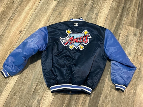 Vintage Starter Diamond Collection Anaheim Angels MLB Satin Jacket Men’s L EUC Cover