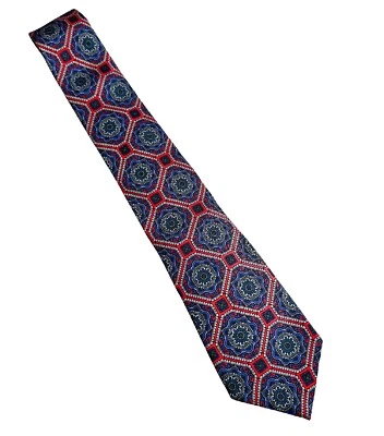 Corbata vintage para hombre | Corbata de seda con estampado de escudo vintage Pierre Balmain, ropa retro para hombre Foto 1 de 4