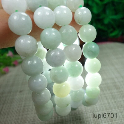4 Stck. Zertifiziert Hellgrün Burma 100 % Natürlich A Jadeit Jade Perlen Armbänder 手链 - Bild 1 von 4