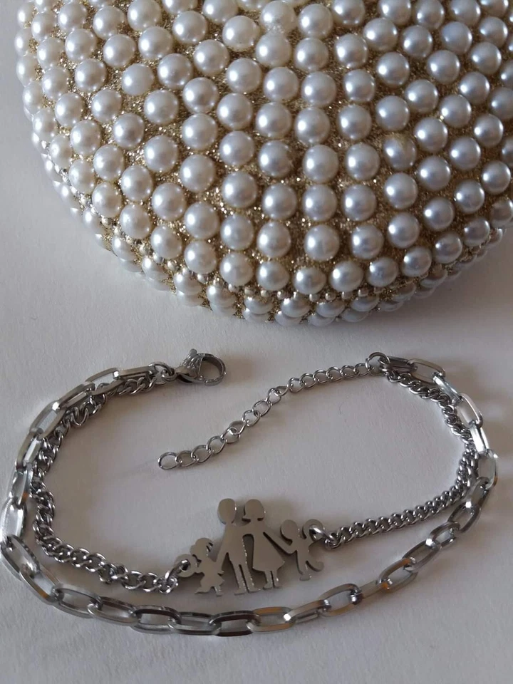 BRACCIALIE ACCIAIO "FAMIGLIA" - Immagine 1 di 1