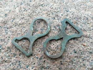 WW1 Original German Pickelhaube Helmet Brass Buckles (1677) - Picture 1 of 4
