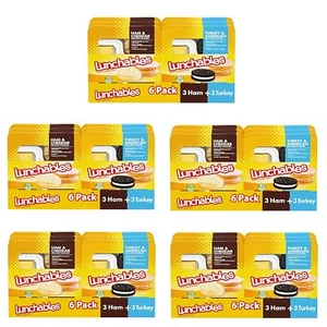 Paquete de variedades Gourmet Kitchn Lunchables 5 kits de bocadillos (30 en total) 15 jamón y cheddar - Imagen 1 de 2