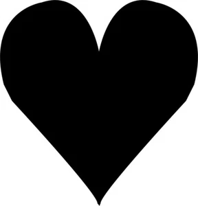 Heart Card Suit Symbol 1 Color Window Wall Vinyl Decal Sticker Printed - Picture 1 of 5