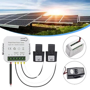 Durable New 1pc Tuya Smart Life WIFI Energy Meter 200A With 2 Clamp Ct App KWh - Bild 1 von 24