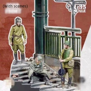 Kit modelo figura resina 1:35 Berlín cayó en 1945, soldados alemanes y soviéticos 3 hombres - Imagen 1 de 4