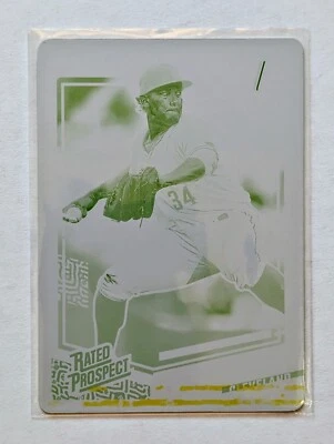 Placa de impressão amarela Donruss Daniel Espino 2023 classificação Prospect 1/1 #71 - Imagem 1 de 2