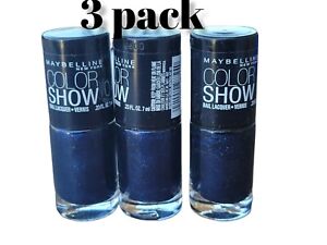 3 Finger Nail Polishes, Maybelline Color Show #350 BLUE FREEZE (NEW)