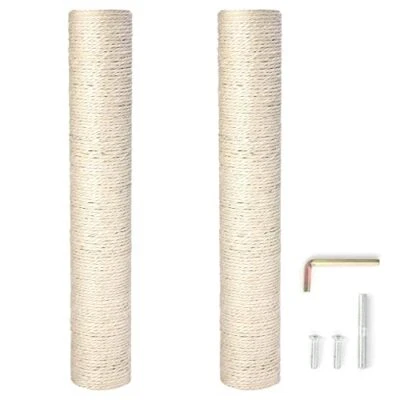 2 Pack Natural Sisal Cat Scratching Post Replacement Refill Pole - Image 1 of 4