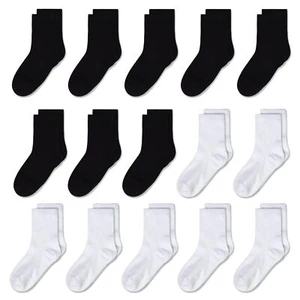Unisex Toddlers Kids Crew Socks-15 Pairs Soft SocksCasual Athletic Dress Sock... - Picture 1 of 4