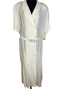 Damen Vintage 90er Zweireiher Kurzarm Kleid | Größe EU 46 - Bild 1 von 10
