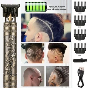Professional Men Hair Clippers Trimmer Machine Cordless Beard Electric Shaver UK - Picture 1 of 9