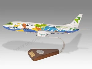 Boeing 737-400 Binter Desk Wood Airplane New Model Small Scale 1/130 - Picture 1 of 13