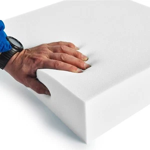 UPHOLSTERY FOAM HIGH DENSITY ANY THICKNESS ANY SIZE CUT TO SIZE SPONGE CUSHION - Picture 1 of 9