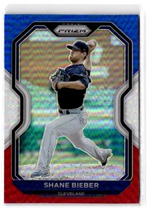 2021 Panini Prizm Shane Bieber #166 Red/White/Blue Prizm Cleveland Indians - Picture 1 of 2