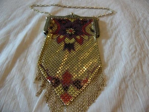 Vintage Mesh Gold & Multi Colored Purse. Gorgeous - Picture 1 of 3