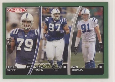 2007 Topps Total Raheem Brock Corey Simon Josh Thomas #129 - Image 1 of 2