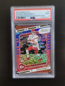 2024 Panini Absolute #50 Patrick Mahomes II Red White Blue Kaleidoscope PSA 9 Mi - Picture 1 of 2